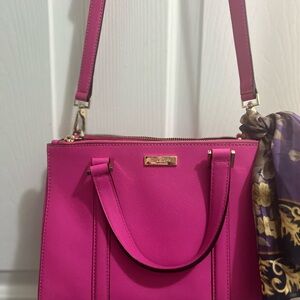 Kate Spade Pink Crossbody Bag with Gold Hardware